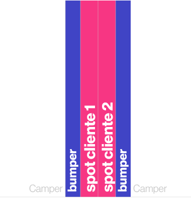 Camper,bumper,spot cliente 1,spot cliente 2,bumper,Camper