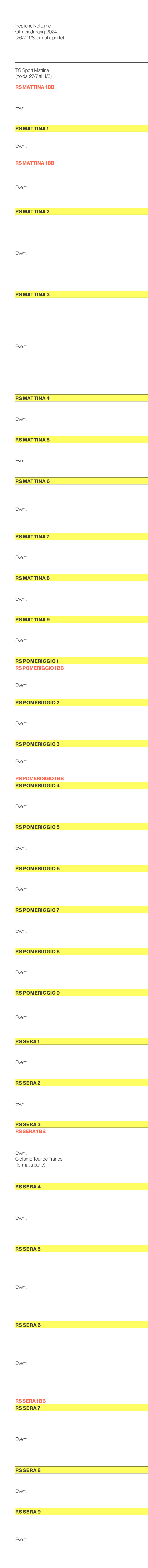 6.30,Repliche Notturne Olimpiadi Parigi 2024 (26/7 11/8 format a parte),6.35,6.40,6.45,6.50,6.55,7.00,7.05,7.10,7.15,...